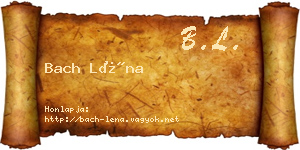 Bach Léna névjegykártya